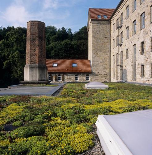 Extensive Dachbegrünung des Wohn- und Bürozentrums Lippen-Mühle in Borchen